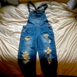Special A ladies overalls, classic distressed look size L